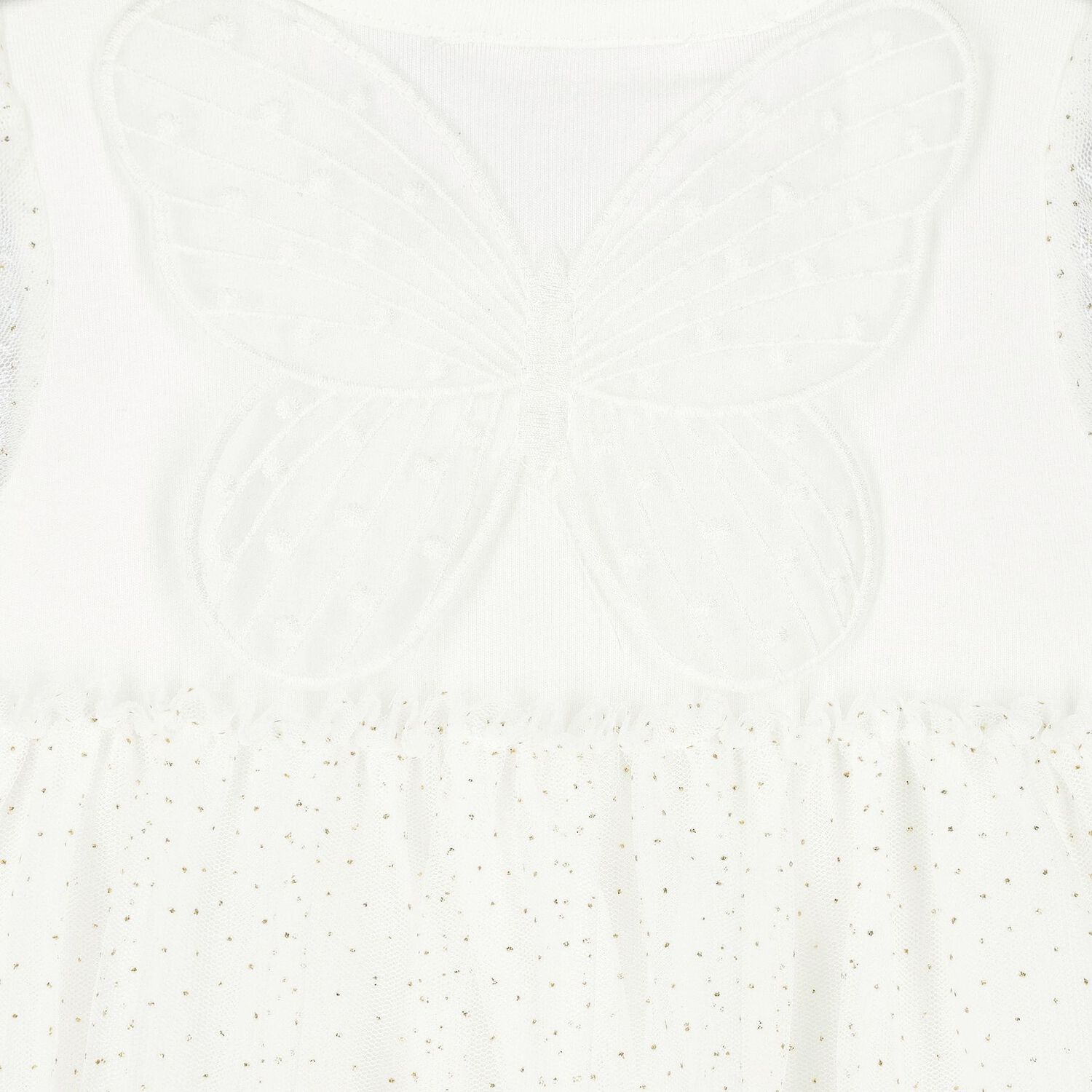 Baby Girls Ivory Butterfly Bodysuit Dress Set, 2, hi-res