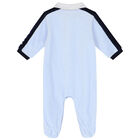 Baby Boys Blue Logo Polo Babygrow, 1, hi-res