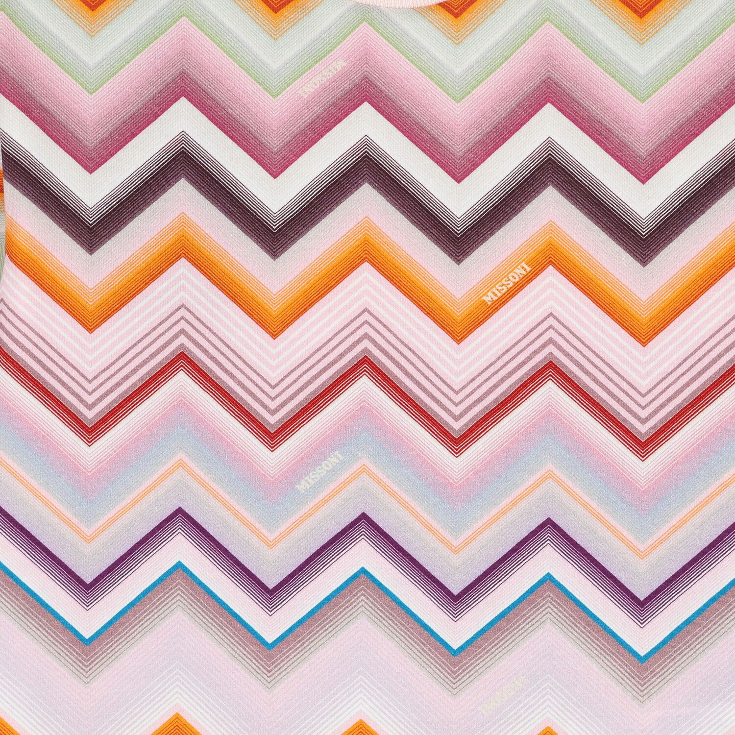 Girl Multi-Coloured Zig Zag T-Shirt, 1, hi-res