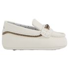 Baby Boys Ivory Leather Pre Walker Moccasins, 4, hi-res