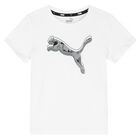 Girls White Logo T-Shirt, 2, hi-res