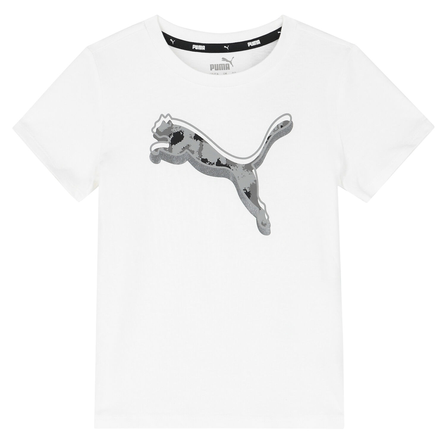 Girls White Logo T-Shirt, 2, hi-res