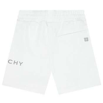 Boys White Logo Shorts