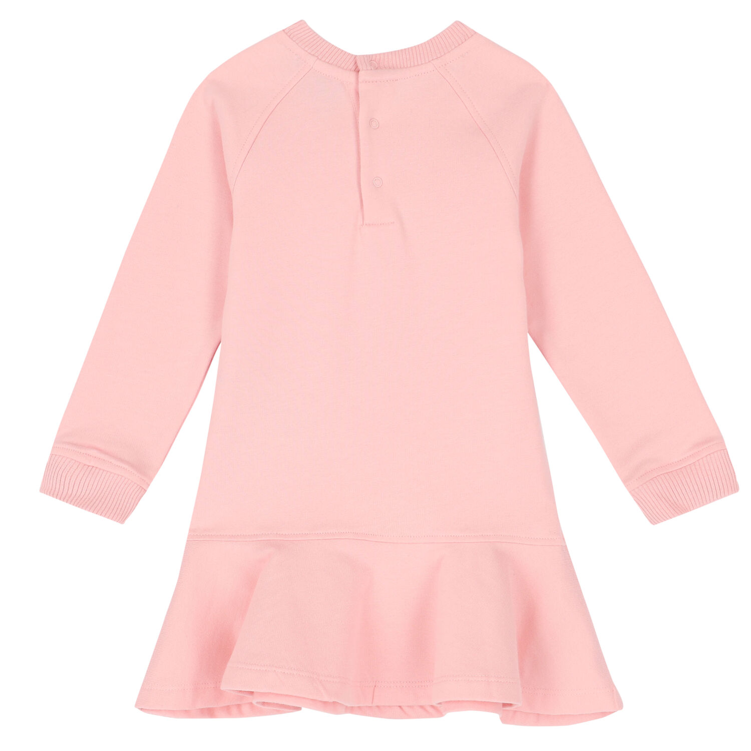 Younger Girls Pink Teddy Logo Dress, 1, hi-res