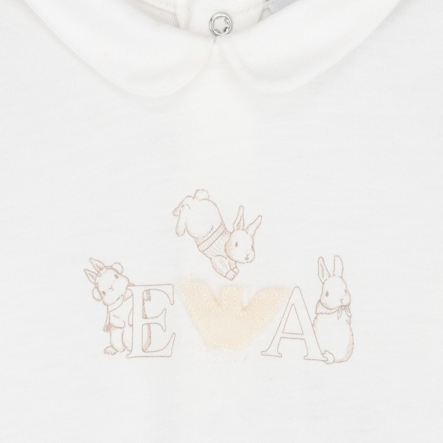 Ivory Bunny & Logo Babygrow Gift Set, 1, hi-res