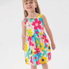 Girls White Floral Dress, 1, hi-res
