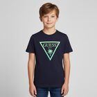Boys Navy Logo T-Shirt, 3, hi-res