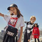 Girls Black Logo Skirt, 1, hi-res