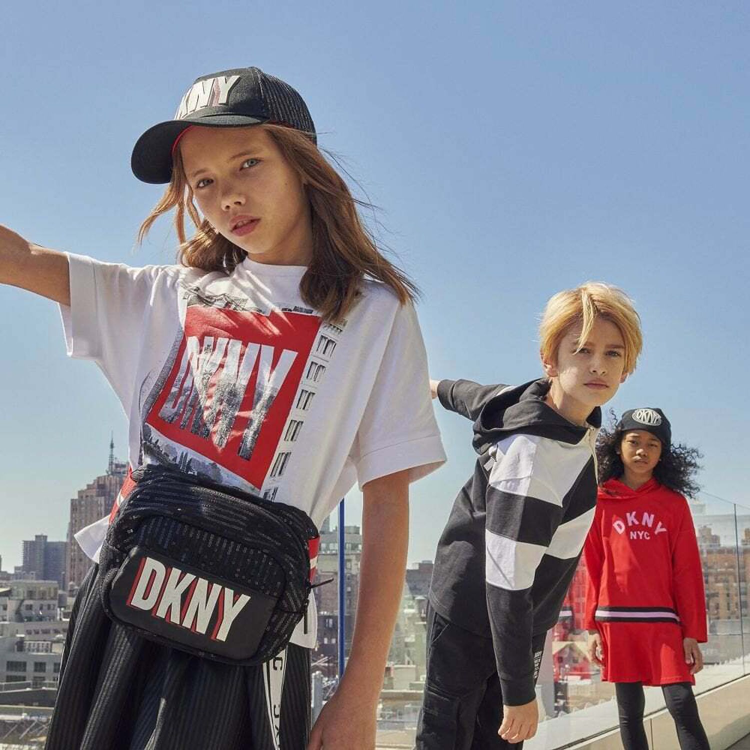 Girls Black Logo Skirt, 1, hi-res image number null