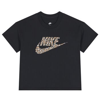Nike Kids Girls Black Logo T-Shirt, 1 Girls Black Logo T-Shirt
