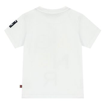 Younger Boys White Logo T-Shirt