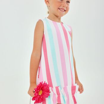 Girls Multi-Coloured Striped Dress