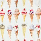 Girls White Ice Cream Swimsuit, 1, hi-res