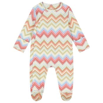 Multi-Coloured Zig Zag Babygrow
