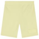 Yellow Logo Softskin Cycling Shorts, 2, hi-res