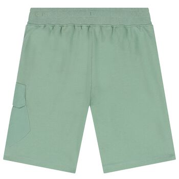 Boys Green Logo Shorts
