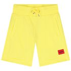 Boys Yellow Logo Shorts, 3, hi-res