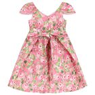 Girls Pink Floral Dress, 2, hi-res