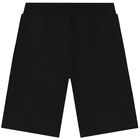 Boys Black Logo Shorts, 2, hi-res