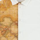 Boys White & Beige Geo Map Shirt, 1, hi-res