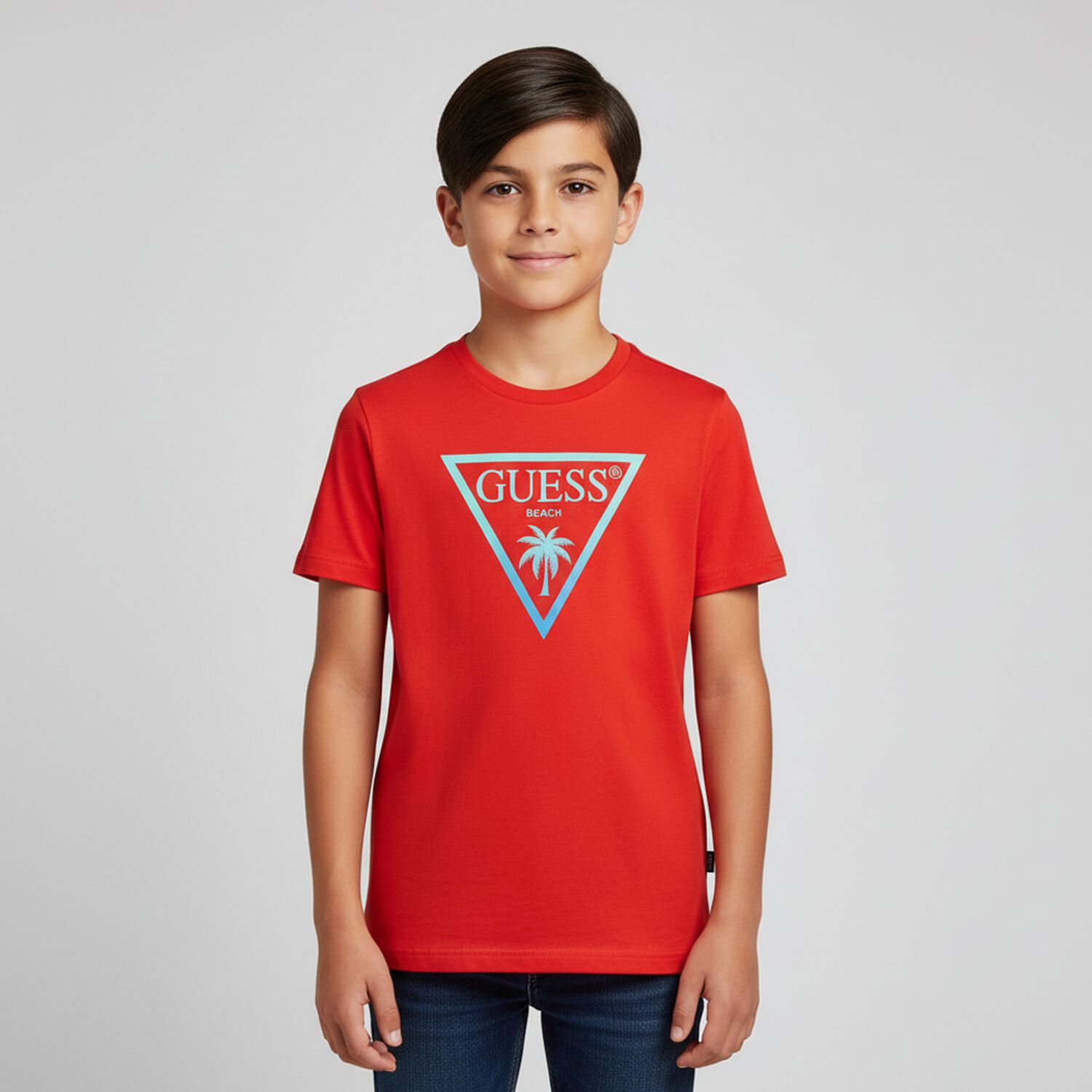 Boys Red Logo T-Shirt, 2, hi-res