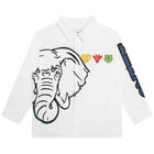 Boys White Elephant Logo Shirt, 1, hi-res