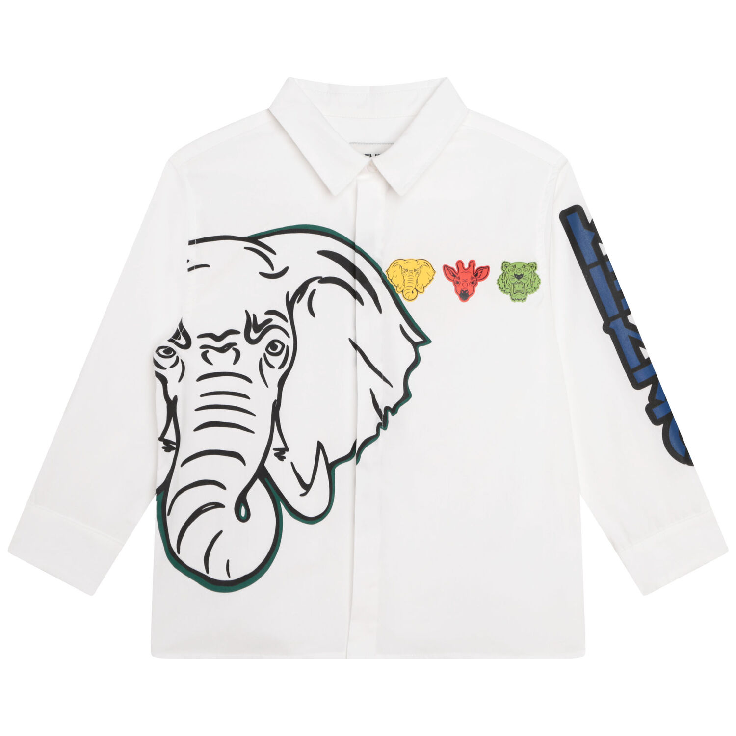 Boys White Elephant Logo Shirt, 1, hi-res
