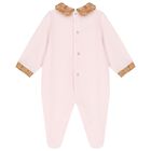 Baby Girls Pink & Beige Geo Map Babygrow Gift Set, 3, hi-res