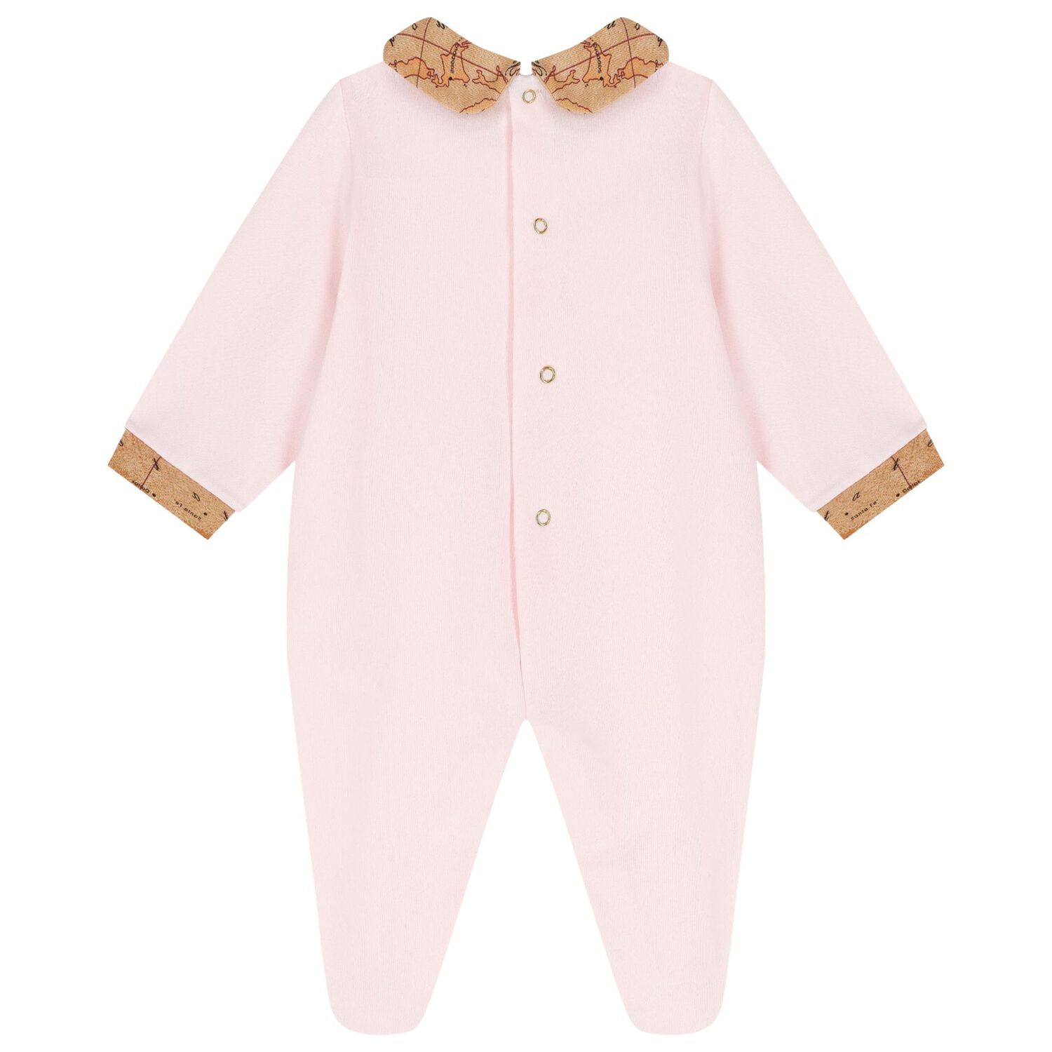 Baby Girls Pink & Beige Geo Map Babygrow Gift Set, 3, hi-res