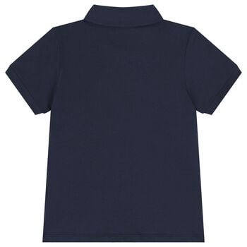 Boys Navy Blue Logo Polo Shirt 