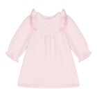 Baby Girls Pink Ruffled Dress, 1, hi-res