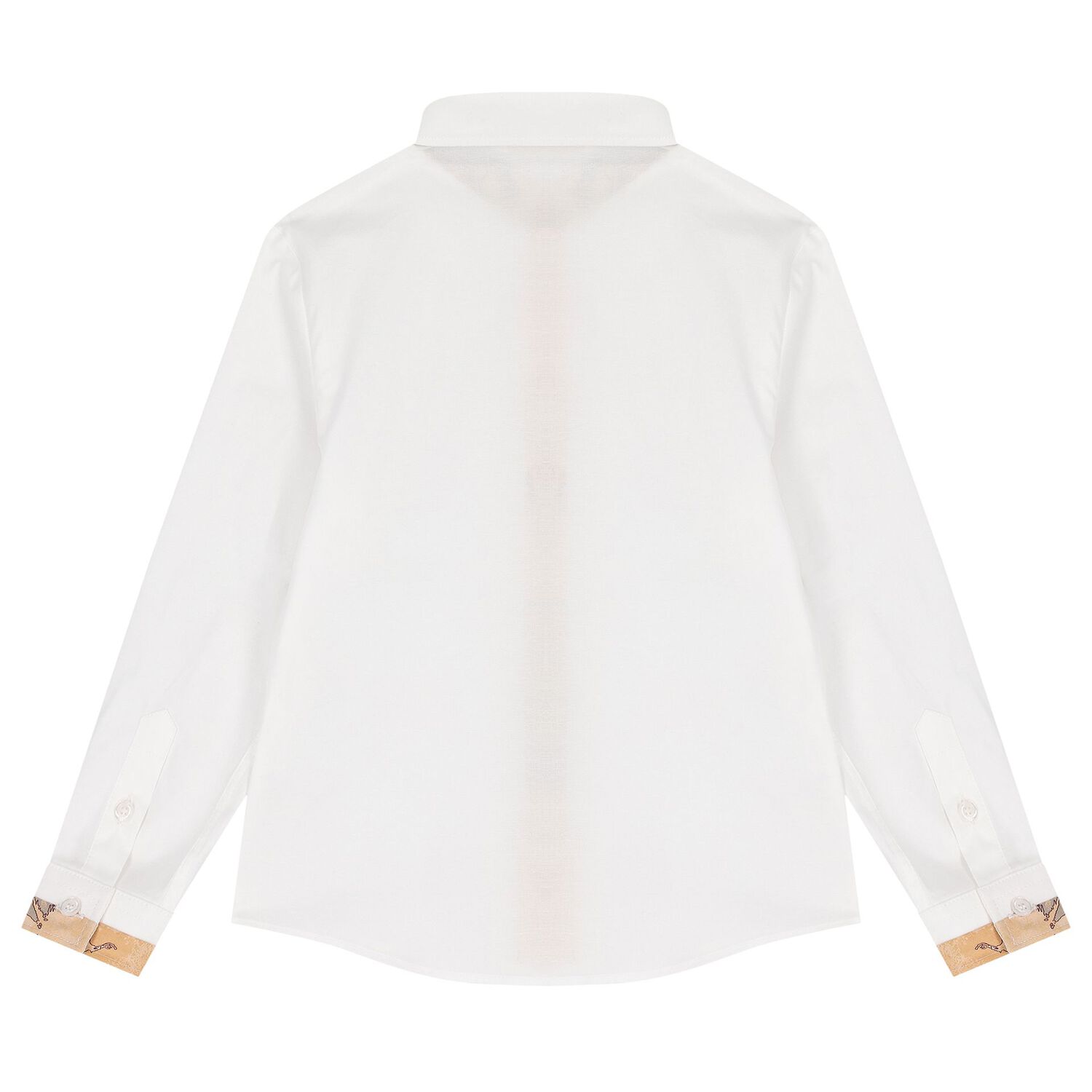 Boys White & Beige Geo Map Shirt, 1, hi-res