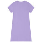 Girls Purple Trefoil Logo Dress, 2, hi-res