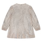 Younger Girls Gold Embellished Bows Dress, 1, hi-res