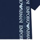 Boys Navy Blue Logo T-Shirt, 1, hi-res