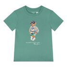 Baby Boys Green Jersey Polo Bear T-Shirt, 1, hi-res