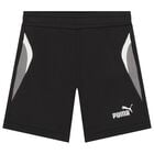 Boys Black Logo Shorts, 1, hi-res