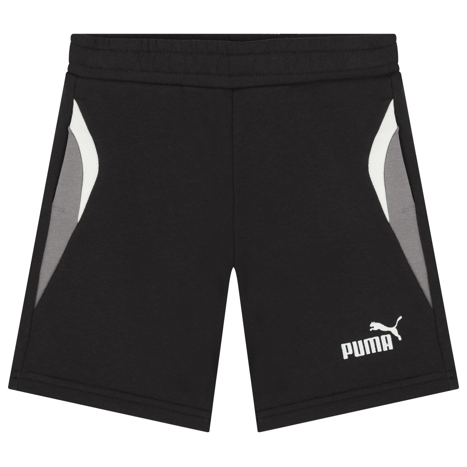 Boys Black Logo Shorts, 1, hi-res