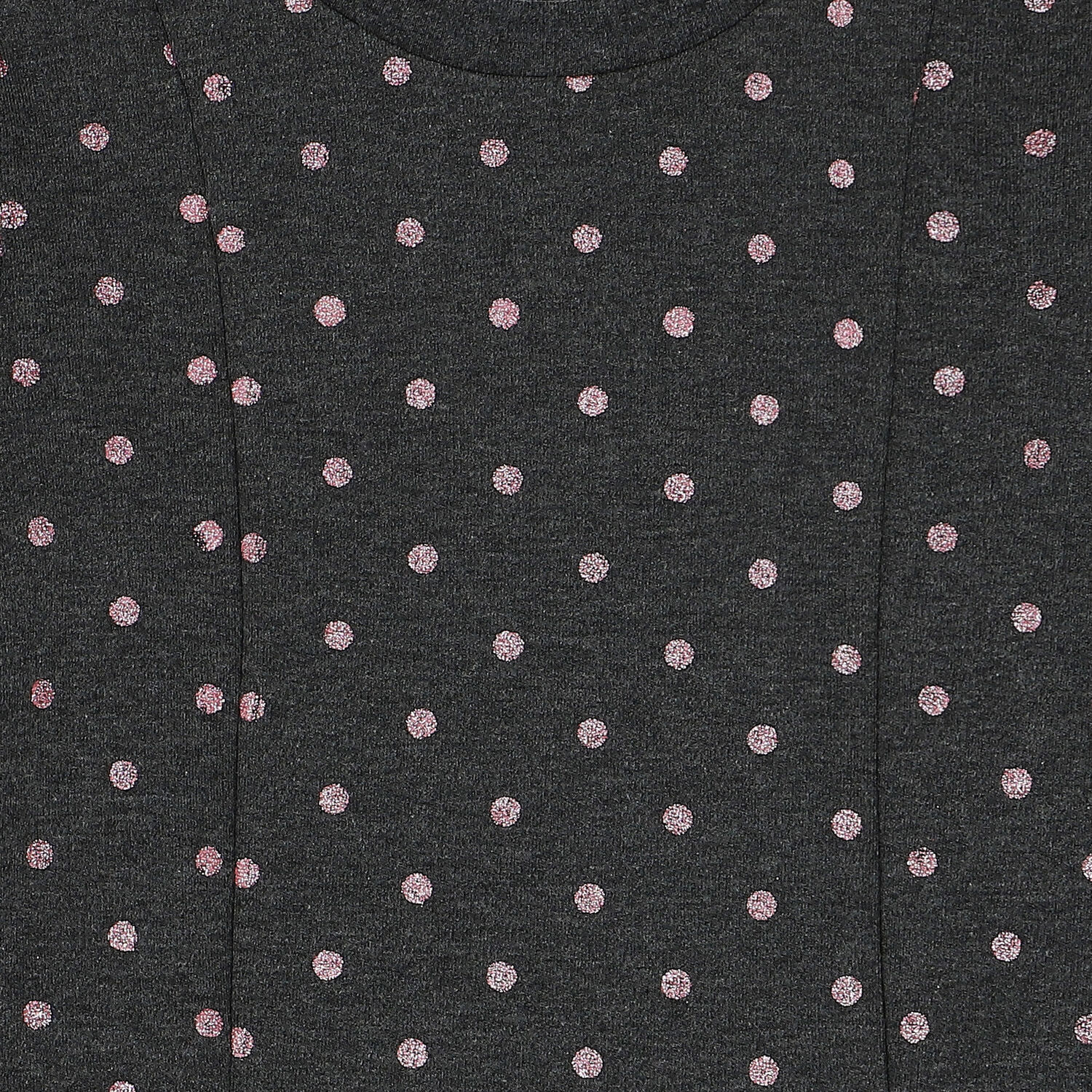 Girls Grey & Pink Polka Dot Dress, 1, hi-res image number null