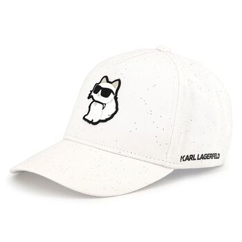 Girls White Logo Choupette Cap