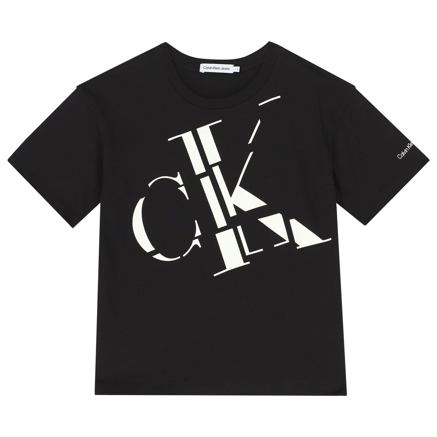Boys Black Logo T-Shirt, 1, hi-res