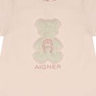 Younger Girls Pink Faux Fur Teddy Bear Dress, 3, hi-res