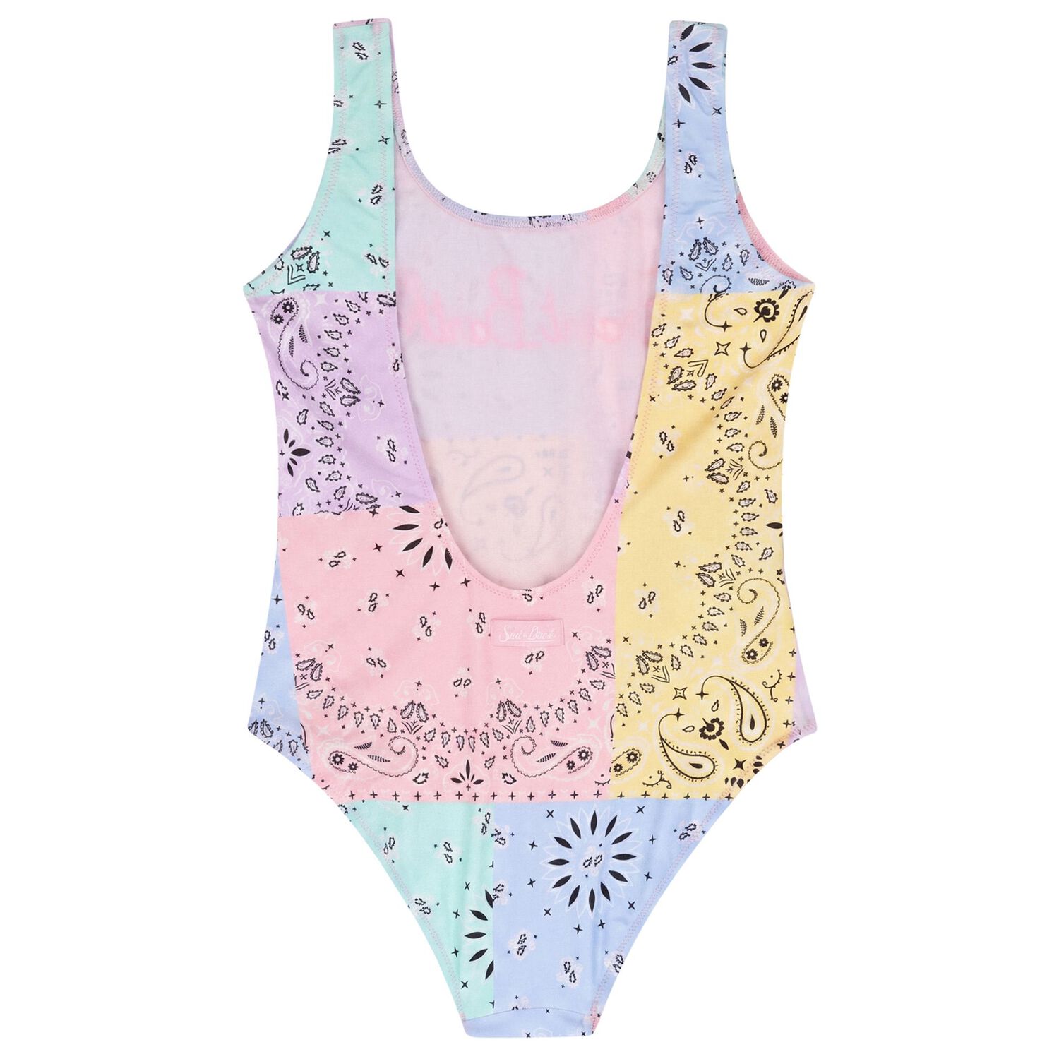 Girls Multi-Coloured Paisley Swimsuit, 1, hi-res