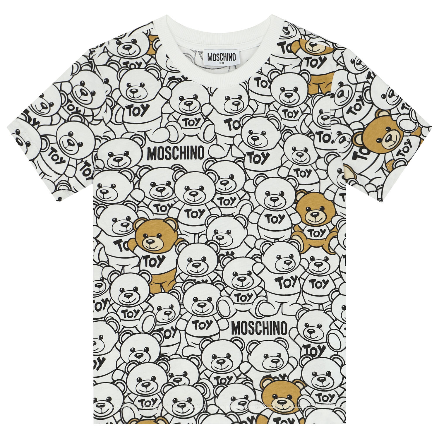 White Teddy Bear Logo T-Shirt, 2, hi-res
