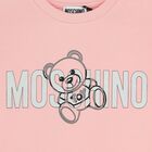 Girls Pink Logo Sweatshirt Dress, 1, hi-res