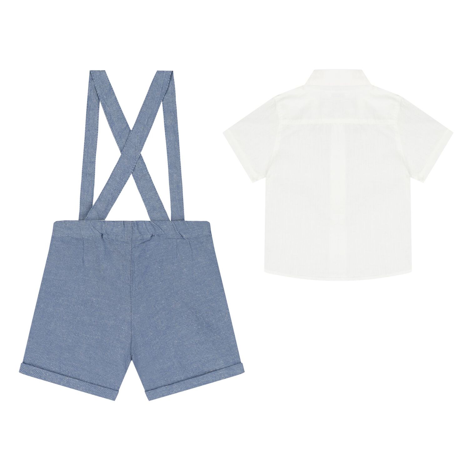 Younger Boys White & Blue Shorts Set, 2, hi-res image number null