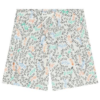 Boys White Logo Shorts