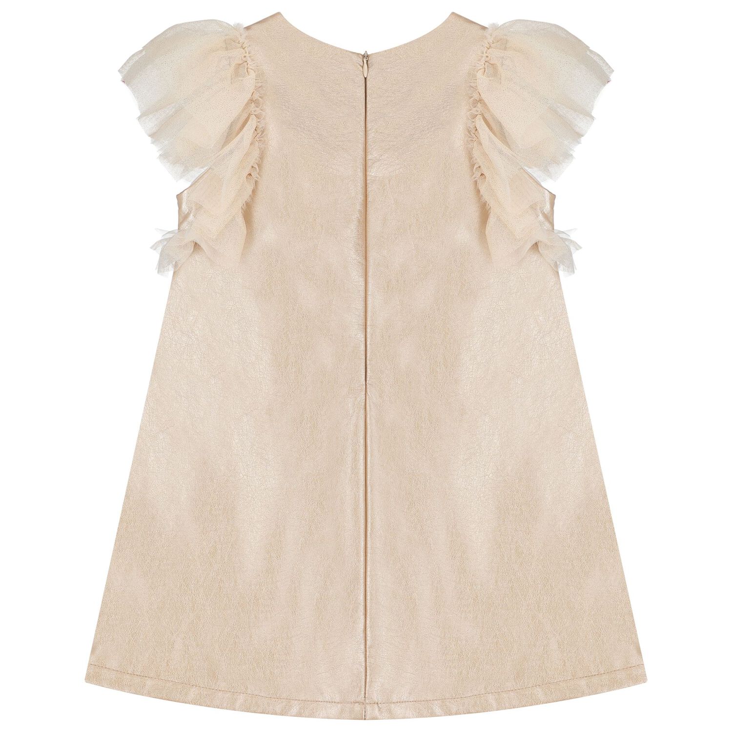 Girls Metallic Gold Dress, 1, hi-res image number null
