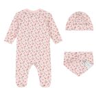 Baby Girls Pink Floral Babygrow Gift Set, 1, hi-res