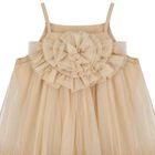 Girls Gold Embellished Tulle Dress, 1, hi-res